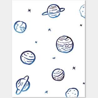 Planets Pattern Posters and Art