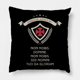 ✙ Knights Templar ✙ Crusader Christian Warrior Epic Honor Valor Insignia Pillow