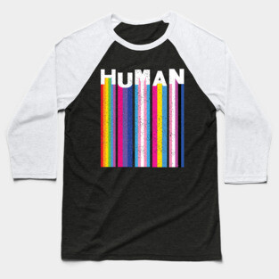 LGBT Pride Flags Human Baseball T-Shirt