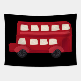 Red Double Decker Bus Tapestry