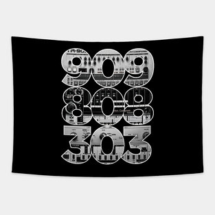 909 808 303 white Tapestry