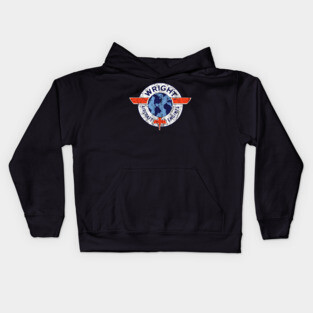 Wright Aircraft Engines Vintage Kids Hoodie