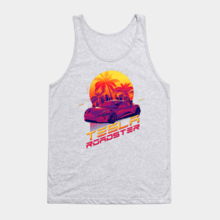 Tesla Roadster Retro Tank Top