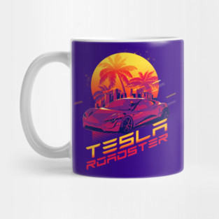 Tesla Roadster Retro Mug
