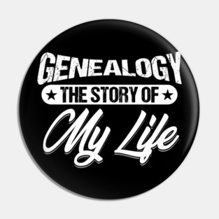 Genealogy The Story Of My Life Family Tree Gift Pin