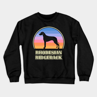 Rhodesian Ridgeback Vintage Sunset Dog Crewneck Sweatshirt