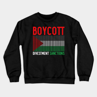 Boycott Israel Divestment Sanctions - Palestine Lives Matter Crewneck Sweatshirt