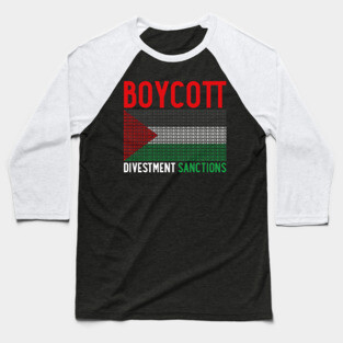 Boycott Israel Divestment Sanctions - Palestine Lives Matter Baseball T-Shirt