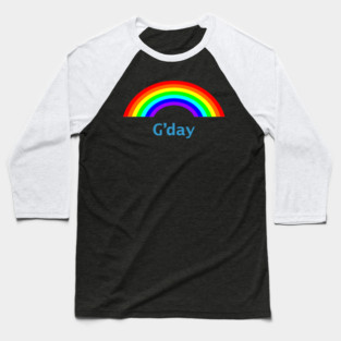 Hello G'day Rainbow Baseball T-Shirt