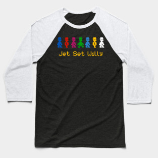 Retro_80s_Gaming_Jet_Set_Willy Baseball T-Shirt