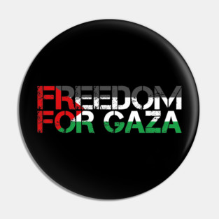 Freedom For Gaza - Palestinian Flag Symbol Of Bravery Pin