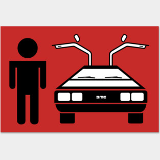 Man-DeLorean Posters and Art
