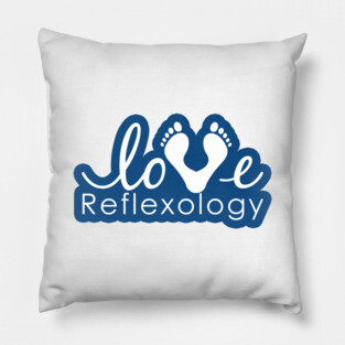 Love Reflexology (Blue outline) Pillow