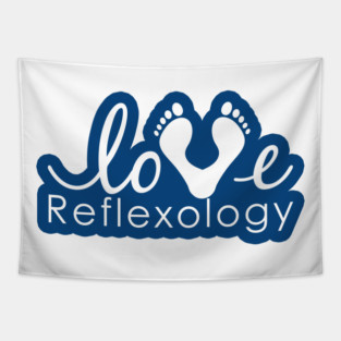 Love Reflexology (Blue outline) Tapestry