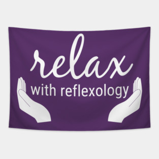 Relax with Reflexology (White) Tapestry