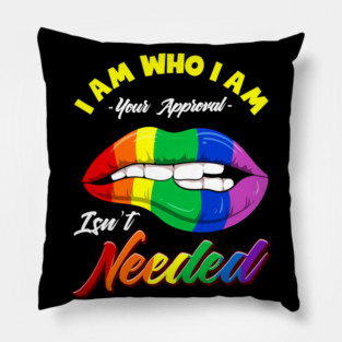 Gay Rainbow Lips Pride Equality Gift Pillow