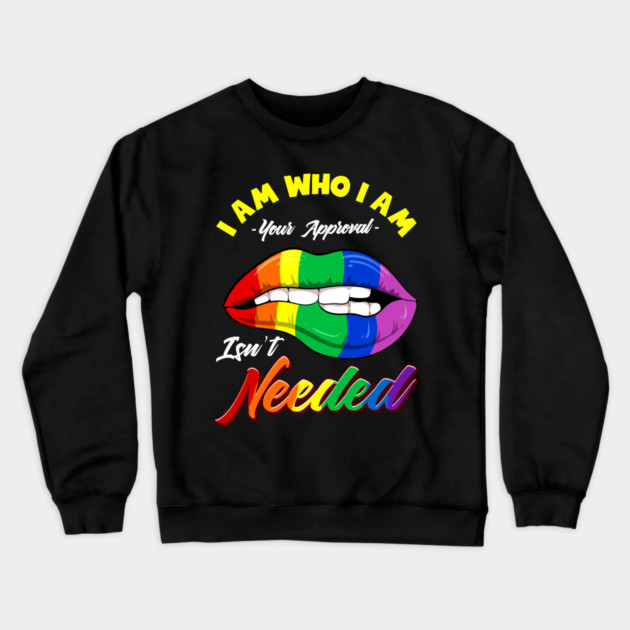 Gay Rainbow Lips Pride Equality Gift Crewneck Sweatshirt by creative