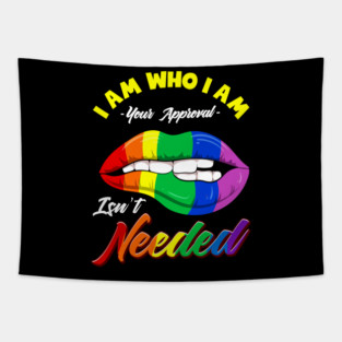 Gay Rainbow Lips Pride Equality Gift Tapestry
