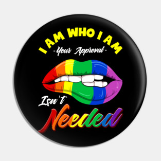 Gay Rainbow Lips Pride Equality Gift Pin