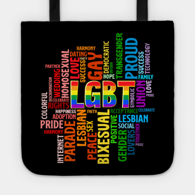 LGBTQ Awareness Word Cloud Pride Equality Gift Tote by creative