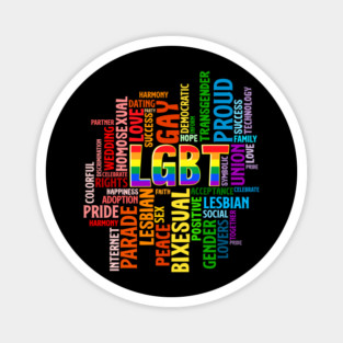 LGBTQ Awareness Word Cloud Pride Equality Gift Magnet