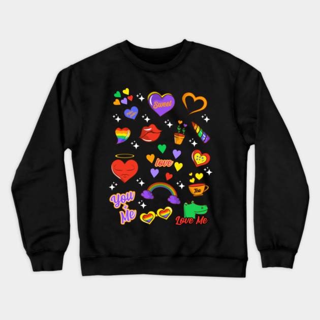 Gay Pride LGBTQ+ Icons Collection Fun Gift Crewneck Sweatshirt by creative