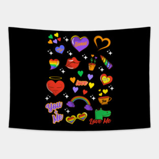 Gay Pride LGBTQ+ Icons Collection Fun Gift Tapestry