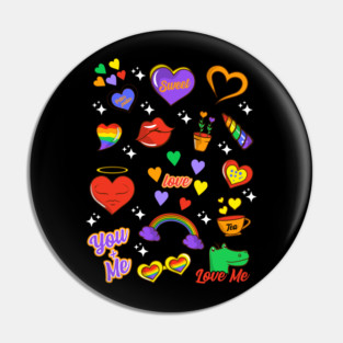 Gay Pride LGBTQ+ Icons Collection Fun Gift Pin