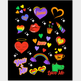 Gay Pride LGBTQ+ Icons Collection Fun Gift Posters and Art