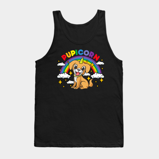 Gay Pride Rainbow Pupicorn Funny Puppy Unicorn Gift Tank Top by creative