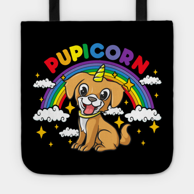 Gay Pride Rainbow Pupicorn Funny Puppy Unicorn Gift Tote by creative