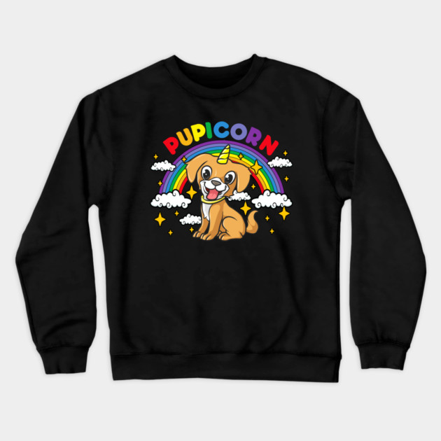 Gay Pride Rainbow Pupicorn Funny Puppy Unicorn Gift Crewneck Sweatshirt by creative