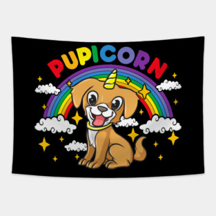 Gay Pride Rainbow Pupicorn Funny Puppy Unicorn Gift Tapestry