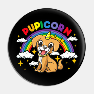 Gay Pride Rainbow Pupicorn Funny Puppy Unicorn Gift Pin