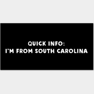 South Carolina Cool & Funny Posters and Art