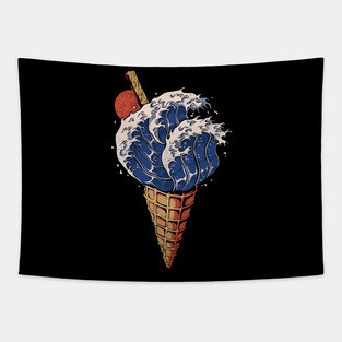 Kanagawa Ice Cream Tapestry