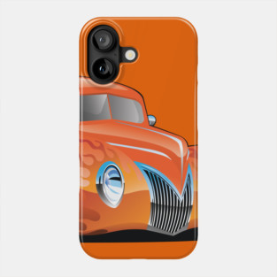 Custom '39 Orange Hot Rod Cartoon Phone Case