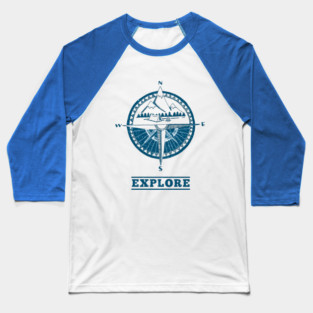 Explore Compass Baseball T-Shirt