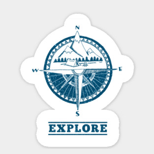 Explore Compass Sticker