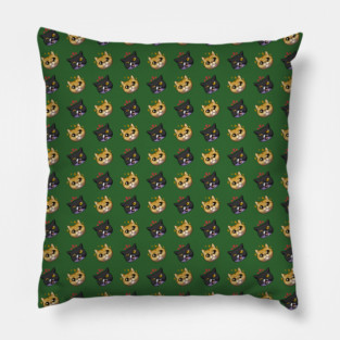 Peepers & Niblet Wallpaper Print Pillow