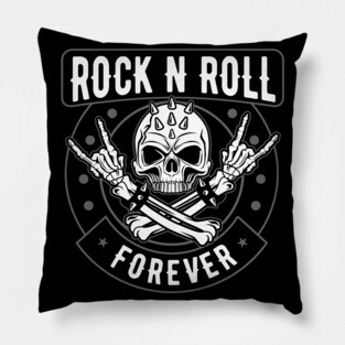ROCK AND ROLL SKULL Pillow