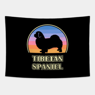 Tibetan Spaniel Vintage Sunset Dog Tapestry