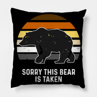 Sorry This Bear is Taken Bear Brotherhood Flag Gay Pride Pillow