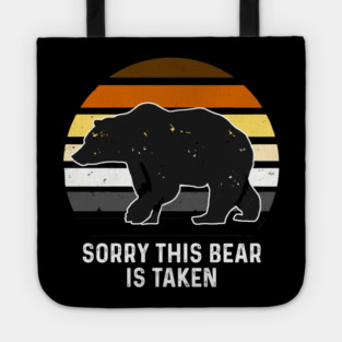 Sorry This Bear is Taken Bear Brotherhood Flag Gay Pride Tote