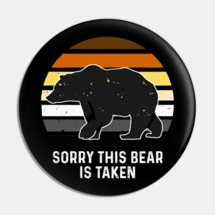Sorry This Bear is Taken Bear Brotherhood Flag Gay Pride Pin