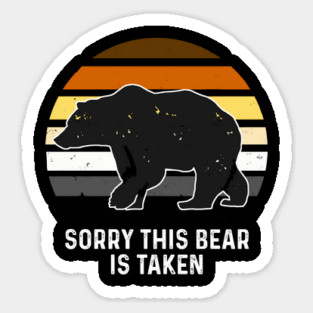 Sorry This Bear is Taken Bear Brotherhood Flag Gay Pride Magnet