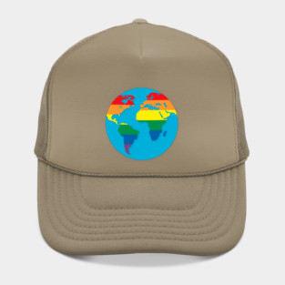 Pride Rainbow World Colorful Globe Gift Hat