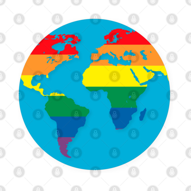 Pride Rainbow World Colorful Globe Gift by creative