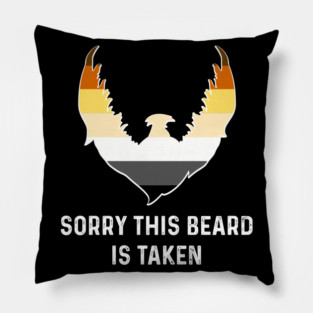 Sorry This Beard is Taken Bear Brotherhood Flag Funny Gay Pride Pillow