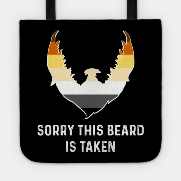 Sorry This Beard is Taken Bear Brotherhood Flag Funny Gay Pride Tote by creative